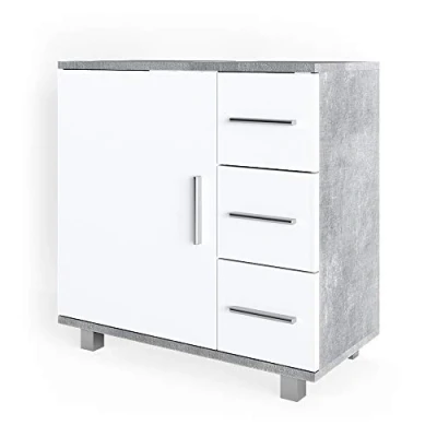 Imagen de Vicco Mueble bajo Lavabo Ilias, Hormigón/Blanco, 60 x 60.8 cm