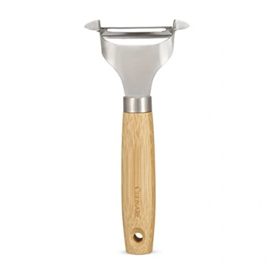 Imagen de Culinare Naturals C70005 Pelador de Hoja Recta, Bambú Sostenible/Acero Inoxidable, 35cm x 7,5cm, Herramienta Para Pelar Verduras con Lisa