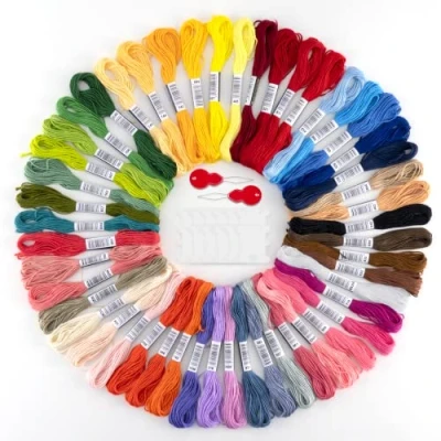 Imagen de 50 Colores Hilos para Hacer pulseras, de Bordar, Punto Cruz bordados, manualidades