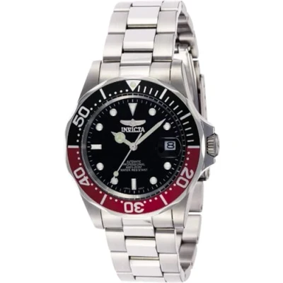 Imagen de Invicta Pro Diver Reloj automático para hombre de acero inoxidable, Plata / Rojo, 40 mm