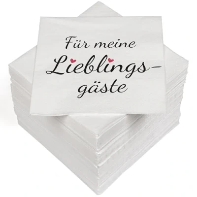 Imagen de N Heku 30243 142: 100 servilletas, 3 Capas, para Invitados Favoritos, 33x33 cm