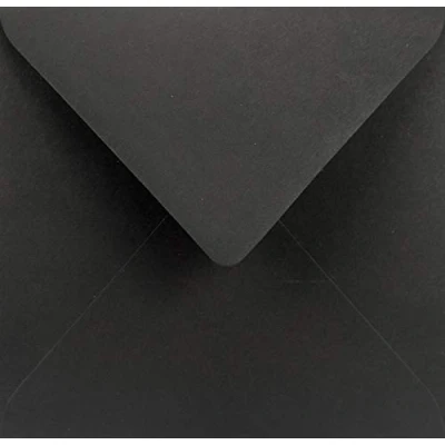 Imagen de Netuno 25x sobres cuadrados de colores negros DIN 153x153mm 115g Sirio Color Nero con solapa engomada puntiaguda sin ventana para invitaciones tarjetas vales boda cartas bricolaje bautizo menu empresa