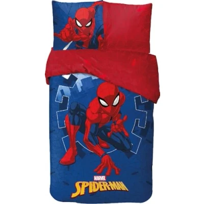 Imagen de Juego de cama Spiderman para niños, funda nórdica reversible 140 x 200 cm, almohada 63 100% algodón (juego A, cm)