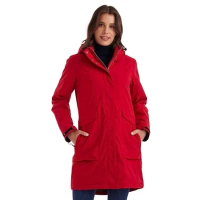 Imagen de killtec Mujer Parka/abrigo impermeable con capucha cremallera Damen Funktionsparka, dunkelnavy, 40, 43284 000