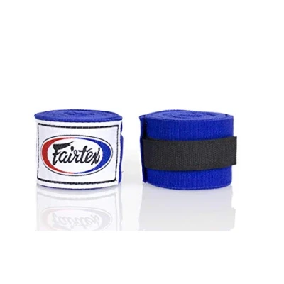 Imagen de Fairtex Vendas de Boxeo HW2: ¡Confort y Estilo para Todo Luchador. Protege Muñecas Nudillos con Elegancia, Disponibles en Varias Longitudes Colores. (180/Azul)