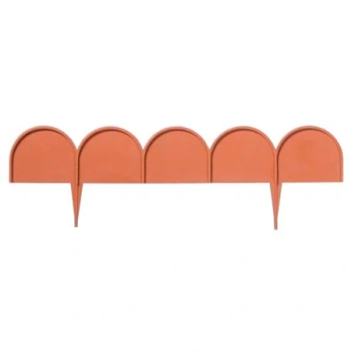 Imagen de Bordura para jardin Prosperplast &quot;Garder Line&quot; 20 piezas de plastico 10 x 0,09 metros en color terracota