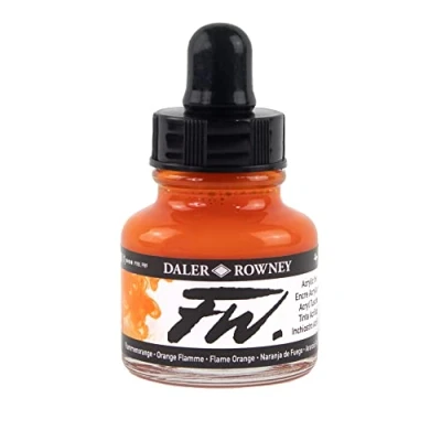 Imagen de Daler Rowney FW Artists&#039; Ink* Flame Orange (687) 29.5ml (1oz)