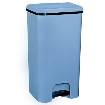 Imagen de COM FORT HOUSE Cubo de Basura con Pedal Capacidad 37 litros Reciclaje Color Azul Orgánico Cocina 1 unidad Piezas Extraíbles Limpieza Fácil