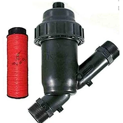Imagen de Suinga FILTRO de ANILLAS 1 1/4&quot; para tubería 40mm. Utilizado en instalaciones riego. Rosca macho con capacidad filtrado 120 Mesh.