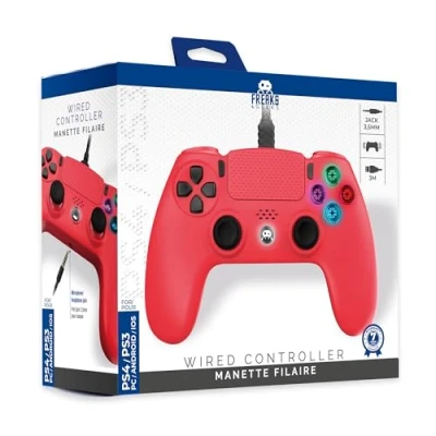 Imagen de Freaks And Geeks Wired Controller for PS4 with 3M Cable Red