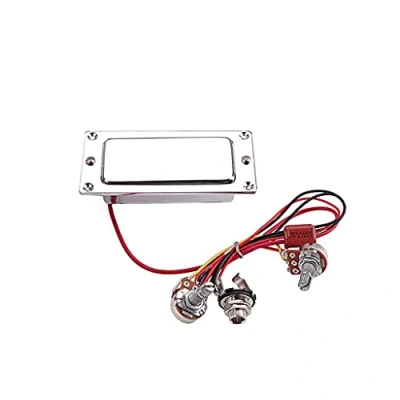 Imagen de Alnicov Humbucker cerrado de doble bobina, kit arnés pastilla precableado con conector tono volumen 500 K para guitarra eléctrica