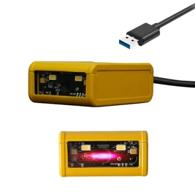 Imagen de Lector de Códigos Barras, Profesional, Fijo USB, Pequeño, 1D/2D, Avanzado con Carcasa Metálica,Código QR, Aztec, HDWR HD201