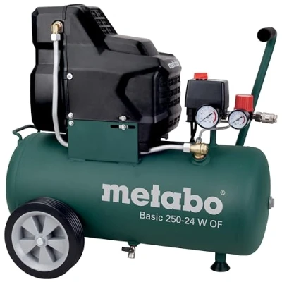 Imagen de Metabo Compresor Basic 250 24 W OF 1.5kW, 8 bar, 24l, para corriente alterna monofásica
