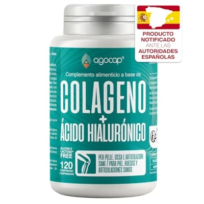 Imagen de Colageno Hidrolizado Puro, Collagen Capsules 120 Colágeno + Ácido hialurónico enriquecido con Coenzyme q10, dois alta. Grabado en España, Agocap (Suministro para 2 meses)