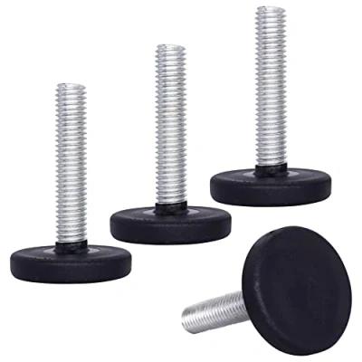Imagen de Skir&#039;co 4 piedini di livellamento per mobili, m8 x 40 mm, gambe rotonde regolabili in metallo, stelo filettato m8, piedino livellatore scorrevole