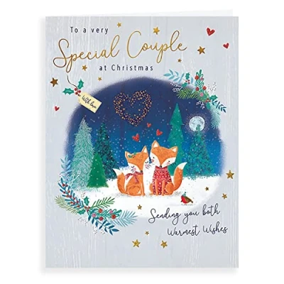 Imagen de Piccadilly Greetings Tarjeta de Navidad para pareja (20,3 x 15,2 cm), diseño especial