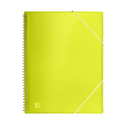 Imagen de Oxford, Carpeta de Fundas Plástico A4, 30 Transparentes, Color Lima