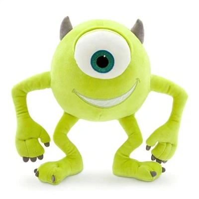 Imagen de Disney Store: Peluche de Mike Wazowski, Monstruos S.A., 27 cm, confeccionado en un Tejido Suave al Tacto con Ojo Bordado Grande y Cuernos tridimensionales, Adecuado para Todas Las Edades