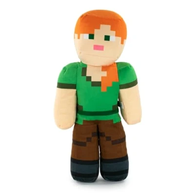Imagen de Peluche Personajes Videojuego Minecraft Enderman, Llama, Ocelot, Cerdo, Steve, Alex, Creeper, Lobo Calidad Super Soft (Alex)
