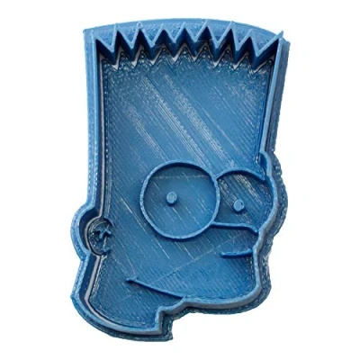 Imagen de Cuticuter Los Simpsons Bart Cortador de Galletas, Plástico, Azul, 8x7x1.5 cm