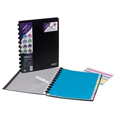 Imagen de Snopake Eligo 15863 Carpeta organizadora (tamaño A4, con separadores y pestañas de índice (2 unidades, 20 bolsillos/40 laterales)