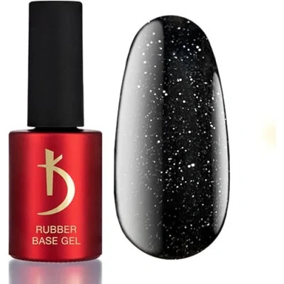 Imagen de Kodi Professional Esmalte Semipermanente Nero Purpurina Reflectante 15ml Brillante Glitter Reflectivo Base Coat Negro