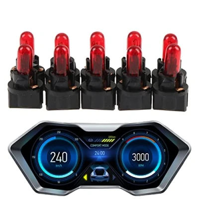 Imagen de Fukamou Bombillas LED T5 Coche,Luces Brillantes para vehículos, 10 Piezas Enchufes Luces Panel Instrumentos Cluster Repuesto automóviles