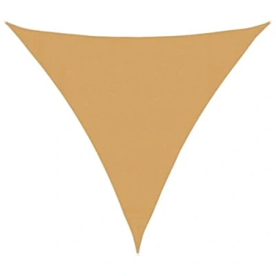 Imagen de vidaXL toldo de Vela Triangular HDPE Arena 160 g/m² 3,6x3,6x3,6 m, Sombra Sol, Sombra, Patio, Solar
