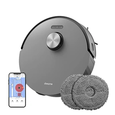 Imagen de DREAME L10s Pro Robot Aspirador y Fregasuelos 2en1, fregonas giratorias, Detección de Obstáculos 3D, Mapeo Multisuelo, Succión Potente 5300Pa Alfombras Suelo Duro, Pelo Mascota, WiFi/App/Alexa