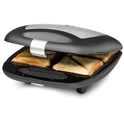Imagen de Rommelsbacher ST 1410 Sandwichera, Plástico Inoxidable Aluminio, Negro/Acero