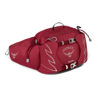 Imagen de Osprey Talon 6 Mochila de senderismo para Hombre, Rojo (Cosmic Red), Talla O/S
