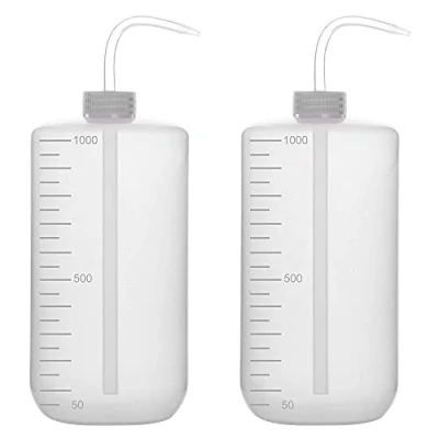Imagen de stonylab 2 Paquete 1000 ml Botella de Lavado, Botellas Plástico para Lavar con Presión, LDPE Material Boca Estrecha, Squeeze Wash Bottle,