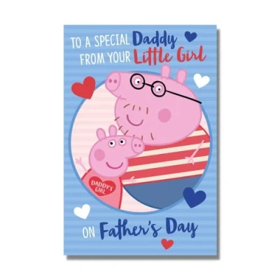 Imagen de Danilo Promotions Ltd Peppa Pig Tarjeta para el día del padre, papá de tu niña