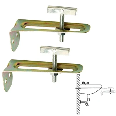 Imagen de WOLFPACK LINEA PROFESIONAL Juego Escuadras Sanitario Soporte Lavabo 10 cm. (2piezas)