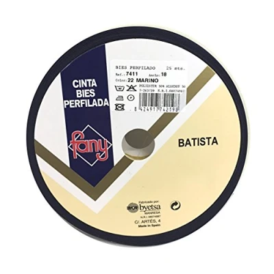 Imagen de Cinta al bies de color azul marino 18 mm ancho (25 metros)