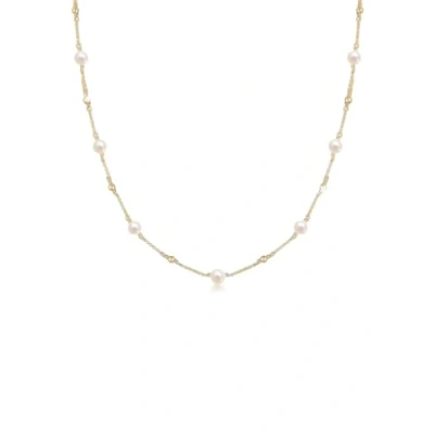 Imagen de Elli Collares Mujeres Bolas Filigrana con Perlas de Agua Dulce en Plata Ley 925 Bañada Oro