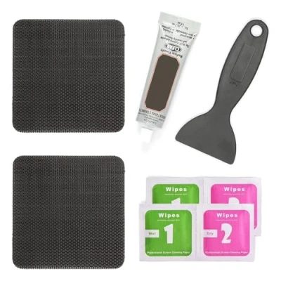 Imagen de Zephylix Kit de parches reparación trampolín, 4 x pulgadas, rectangular, para alfombrilla desgarro o agujero en una cama elástica A