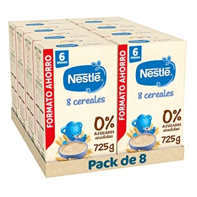 Imagen de Nestlé Papilla 8 Cereales, sin azúcares añadidos, a partir de los 6 meses, x 725 g