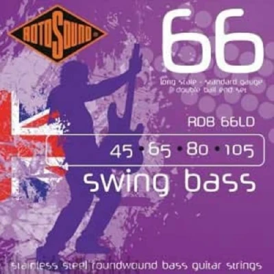Imagen de cuerdas Rotosound para bajo eléctrico SWING DOUBLE BALL END 4 RDB66LD Standard 45 105