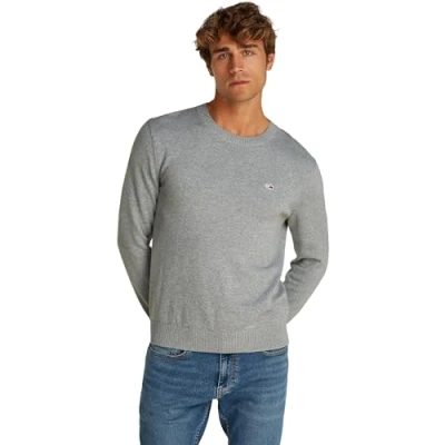 Imagen de Tommy Jeans TJM Slim Essential Light Sweater Dm0dm18895 Suéter, Grey (Grey Htr), 5XL Grande para Hombre
