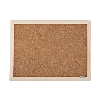 Imagen de D.RECT Tablero de Corcho 30 x 40 cm Tablón Anuncios Rectangular Alfileres con Marco Madera