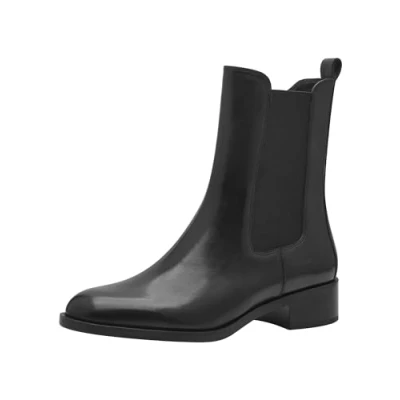 Imagen de Tamaris Botines Chelsea para Mujer, Piel, Cómodos, Negro, 37 EU