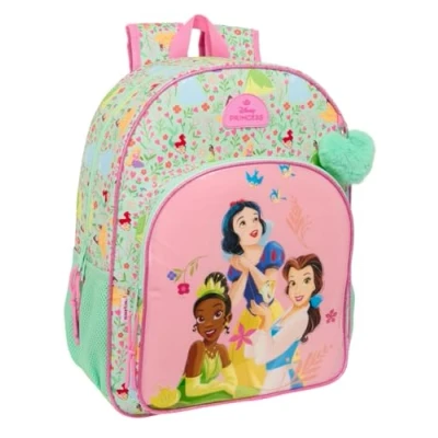 Imagen de PRINCESAS DISNEY BLOOM Mochila Escolar Niño, Infantil, Adaptable a Carro, Ideal para Niños en Edad Escolar, Cómoda y Versátil, Calidad Resistencia, 33x14x42 cm