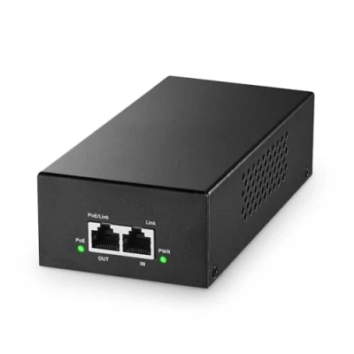 Imagen de YuLinca Gigabit PoE+ Inyector 90W, 802.3af/at/BT Power Over Ethernet Metal PoE Adaptador, 10/100/1000Mbps, No a Plug &amp; Play, Distancia hasta 100 Metros (328 pies)