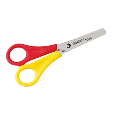 Imagen de Dahle bürotechnik Tijeras Kids redondo izquierda mano 2 colores amarillo de rojo 5 pulgadas = 13 cm
