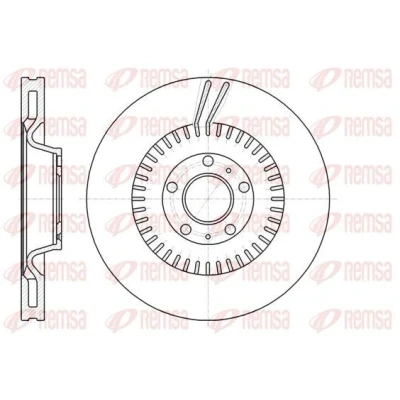 Imagen de REMSA 61154.10 Disco de freno Eje delantero 359,8, 359,8 34 10 ventilado AUDI: A6 C6 Berlina, Avant, A8 D3, VOLKSWAGEN: Phaeton