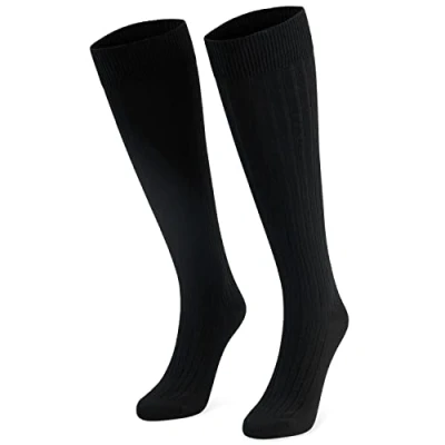 Imagen de CityComfort Calcetines Largos Altos Mujer Hombre (36 40, Negro)