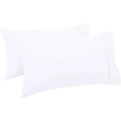 Imagen de Amazon Basics Paquete de 2 Fundas Almohada 400 Hilos, 50 x 80 cm Blanco