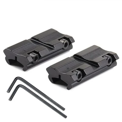 Imagen de ACEXIER 2 unids/Set Caza Rifle Pistola Alcance Soportes Base táctica 11mm Cola de Milano a 20mm Weaver Picatinny Carril Adaptador Montaje Accesorio