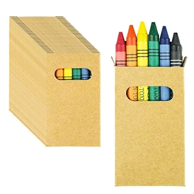 Imagen de Partituki 10 Sets de Ceras Colores Infantiles 6 Mini por Caja. Ideal Fiesta Cumpleaños Infantiles, Recuerdos Bodas y Colegios